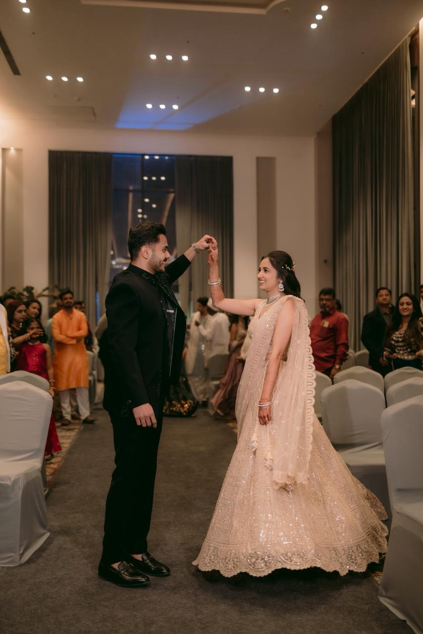 First dance twirl at a reception